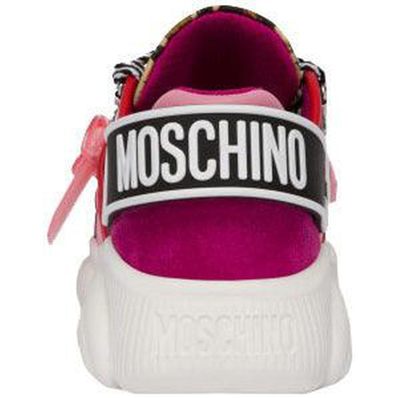 Women's Moschino Couture Leopard Roller Skates Teddy Shoes Pink 10/40 - Krush Clothing