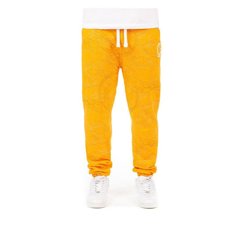 Men's BB Looper Sweatpants, Flame Orange - Krush Clothing