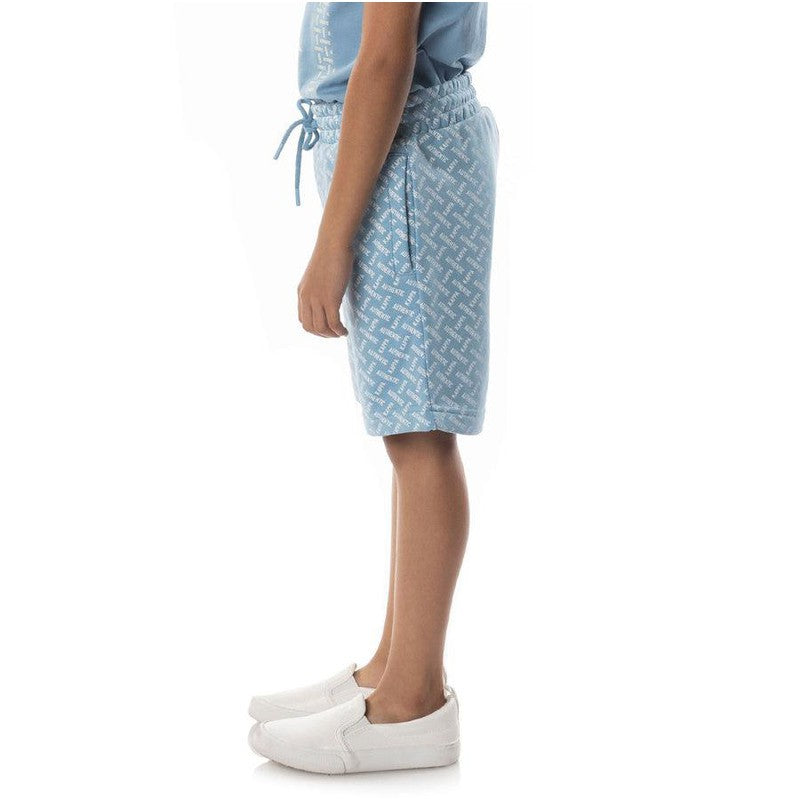 Kid's Authentic Plimmo Shorts, Blue Dusk, White - Krush Clothing