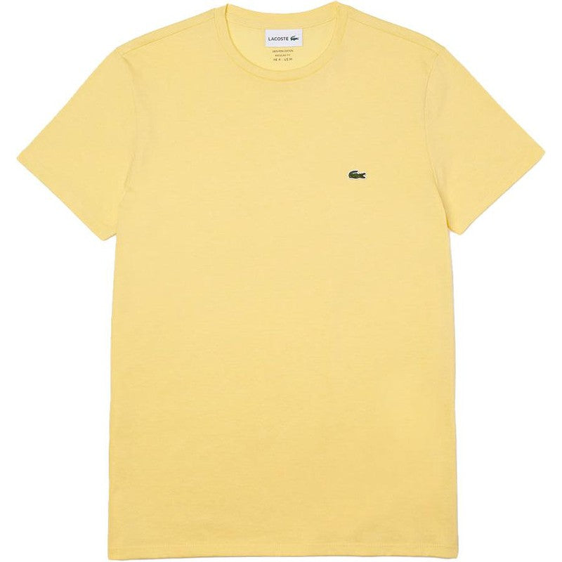 Men's Crew Neck Pima Cotton T-Shirt, Napolitan Yellow - Krush Clothing