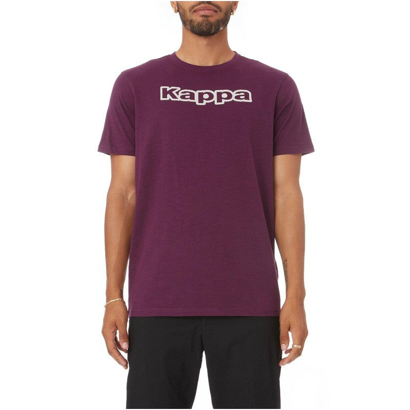 Men's Logo Tape Cabal T-shirt - Violet - Krush Clothing