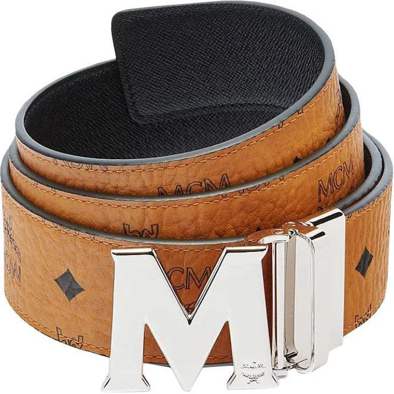 Men s MCM Belt Shiny Silver M Cobalt Krush Clothing