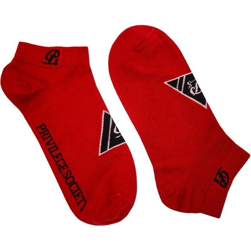 PS Triangle Socks 2 Pack, Black / Red - Krush Clothing