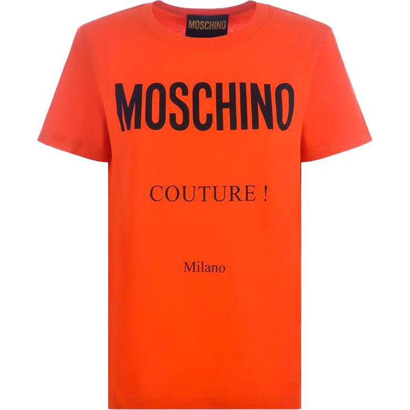 Men's Moschino Couture Slim-Fit Crew Tee, Orange - Krush Clothing