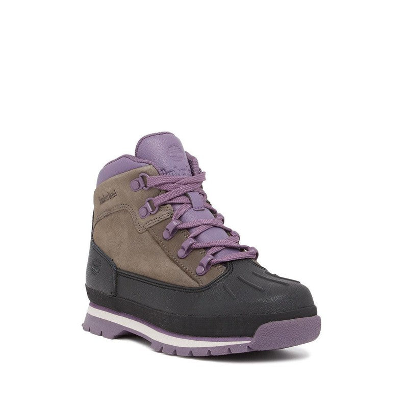 Youth Shell Toe Euro Hiker Boots, Grey/Purple - Krush Clothing