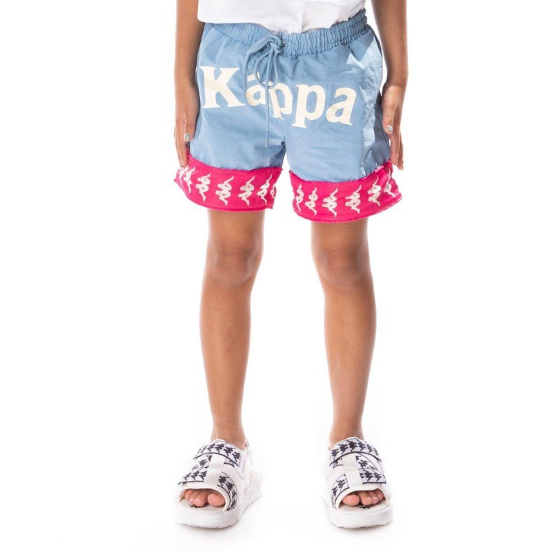 Kid s 222 Banda Calabash 3 Shorts Blue Dusk Pink Krush Clothing