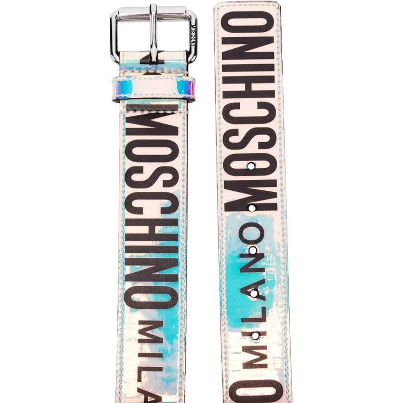 Moschino Holographic Leather Belt - Krush Clothing