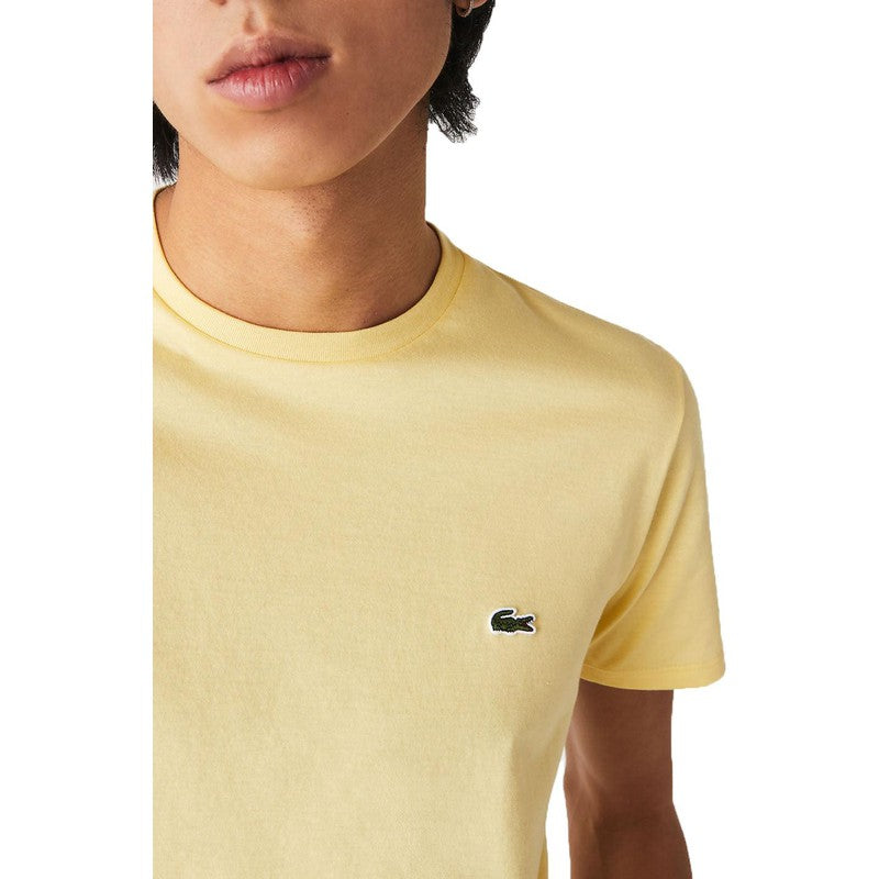 Men's Crew Neck Pima Cotton T-Shirt, Napolitan Yellow - Krush Clothing