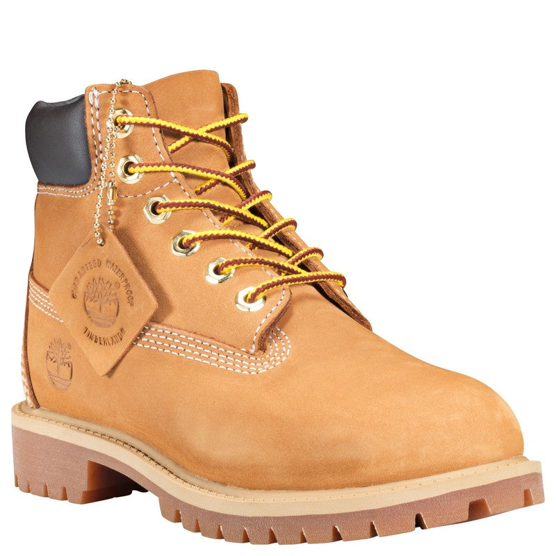 Youth's  6" Premium Nubuck Waterproof Boots, Wheat Nubuck - Krush Clothing