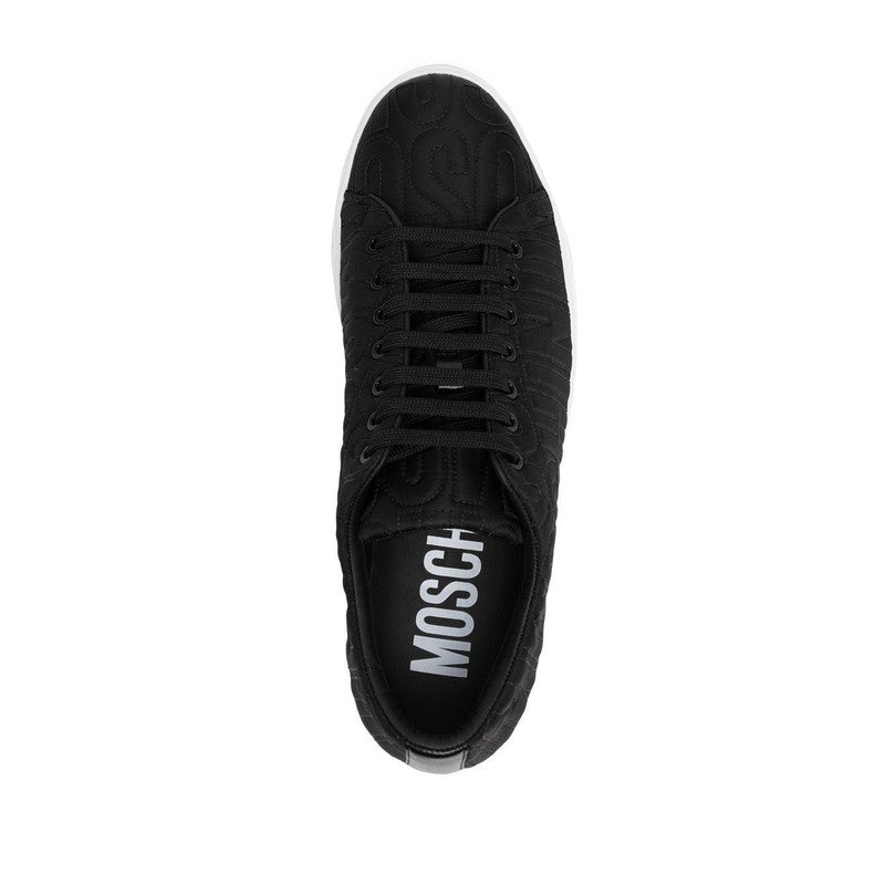 Men's Moschino Low Top Embroidered Sneaker - Krush Clothing