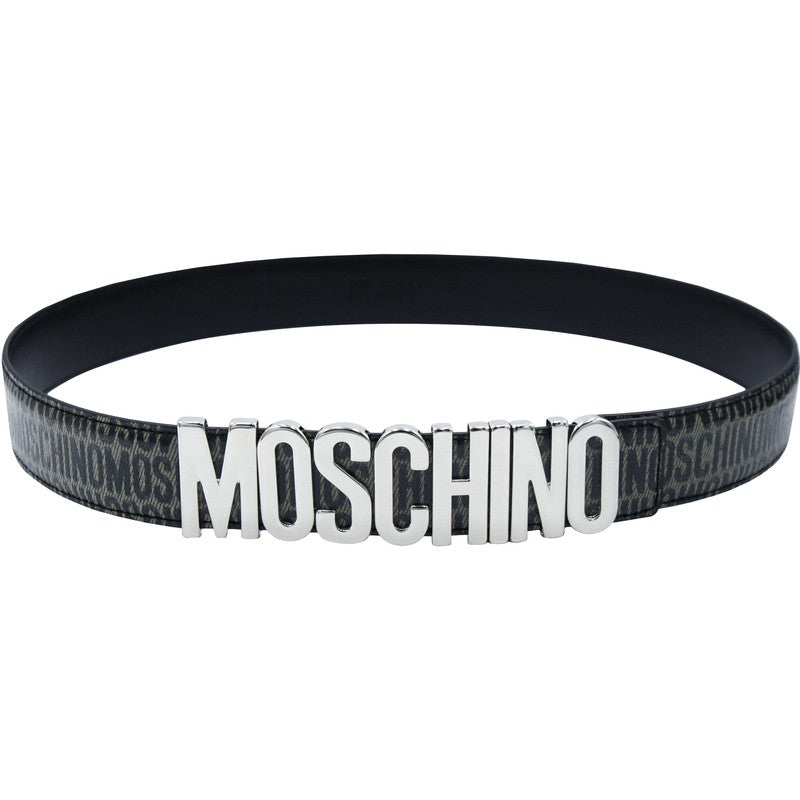 Moschino Couture Calfskin Belt With Logo - Krush Clothing