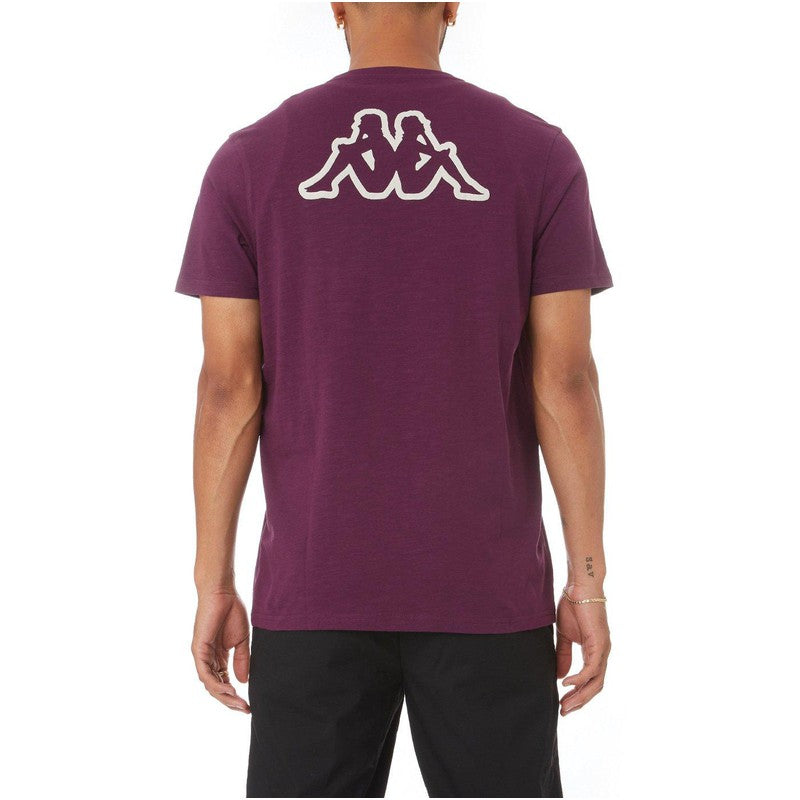 Men's Logo Tape Cabal T-shirt - Violet - Krush Clothing