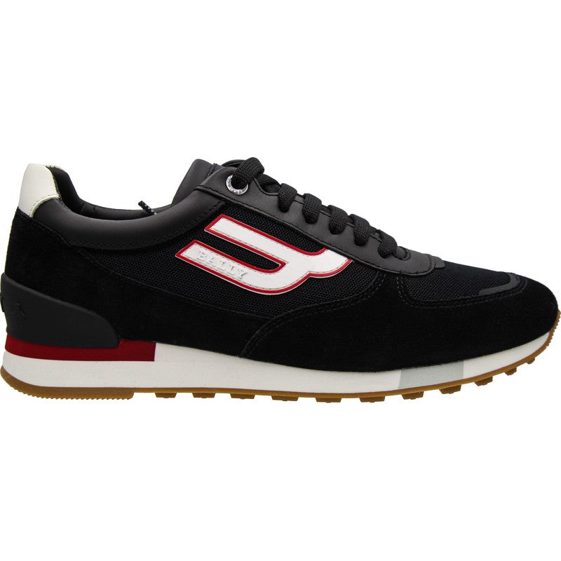 Men's GISMO Plain Calf Leather Sneaker, Black/White - Krush Clothing