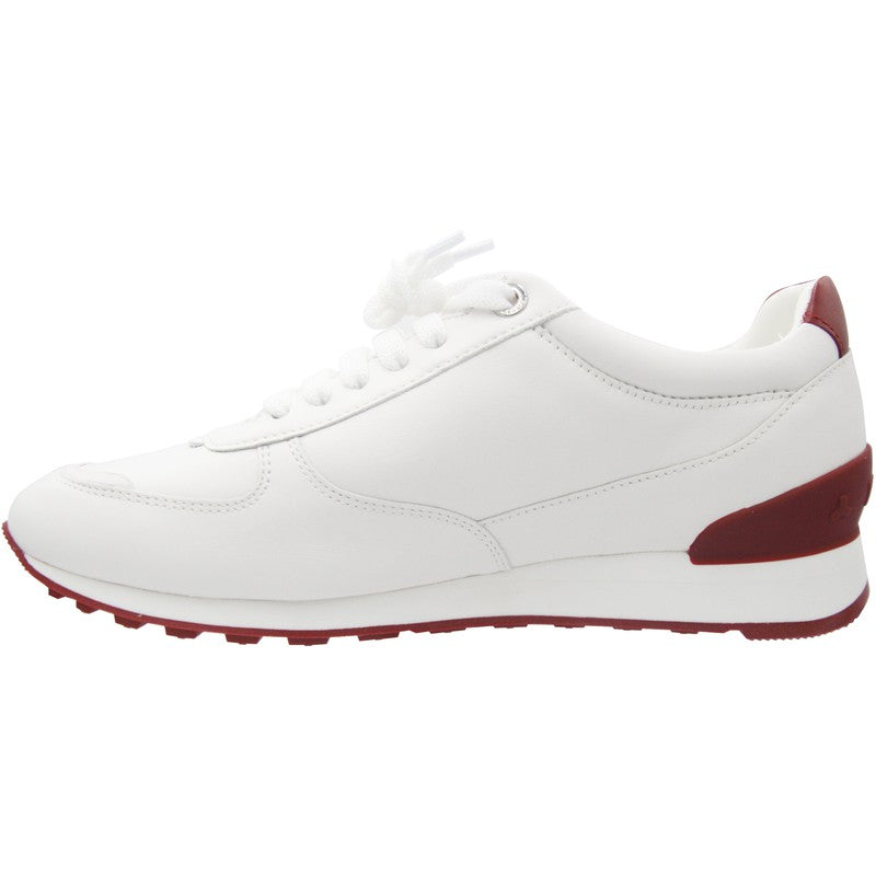 Men's GISMO Plain Calf Leather Sneaker, White - Krush Clothing