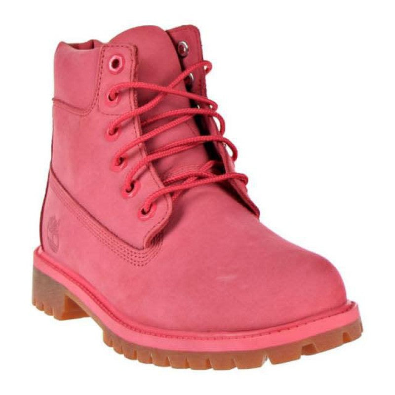 Juniors 6" Premium Nubuck Waterproof Boots, Pink/Granium Nubuck - Krush Clothing