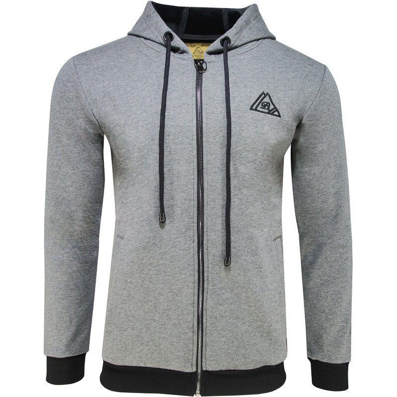 Premium 40 Below Velour Logo Hoodie PS9230201 , Grey / Black - Krush Clothing