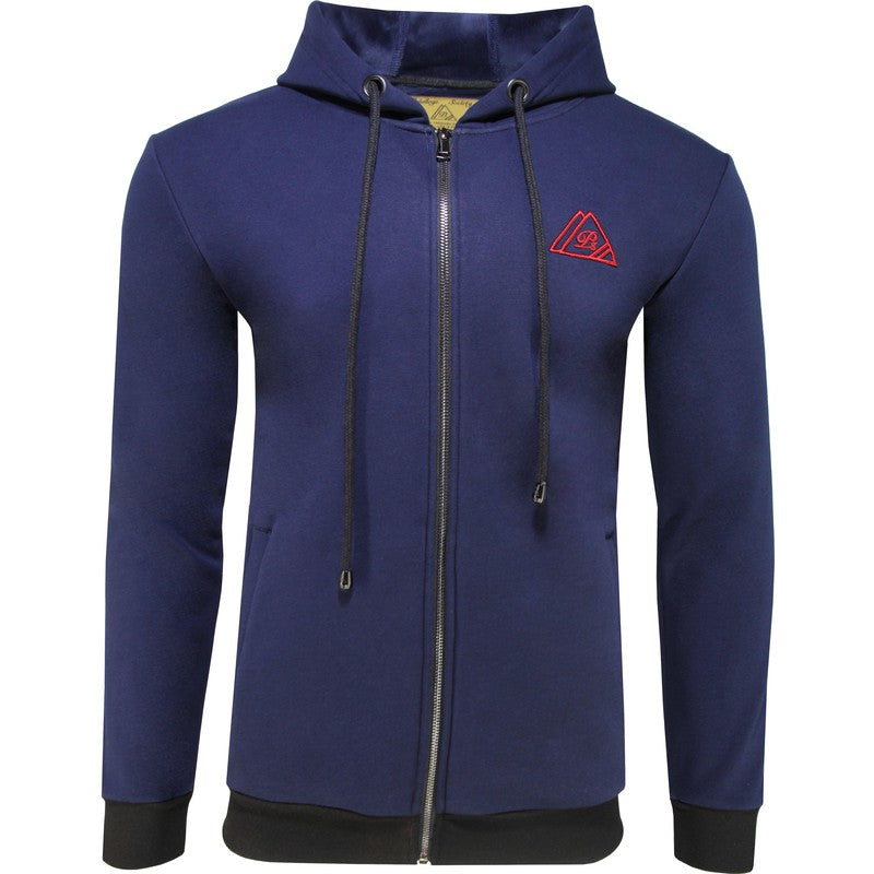 Premium 40 Below Velour Logo Hoodie PS9230201 , Navy / Red - Krush Clothing