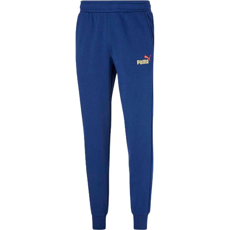 Men's Puma Essential Embroidery Logo Sweatpants, Blazing Blue - Krush Clothing