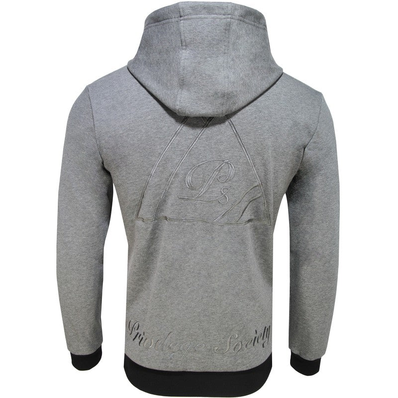 Premium 40 Below Velour Logo Hoodie PS9230201 , Grey / Black - Krush Clothing