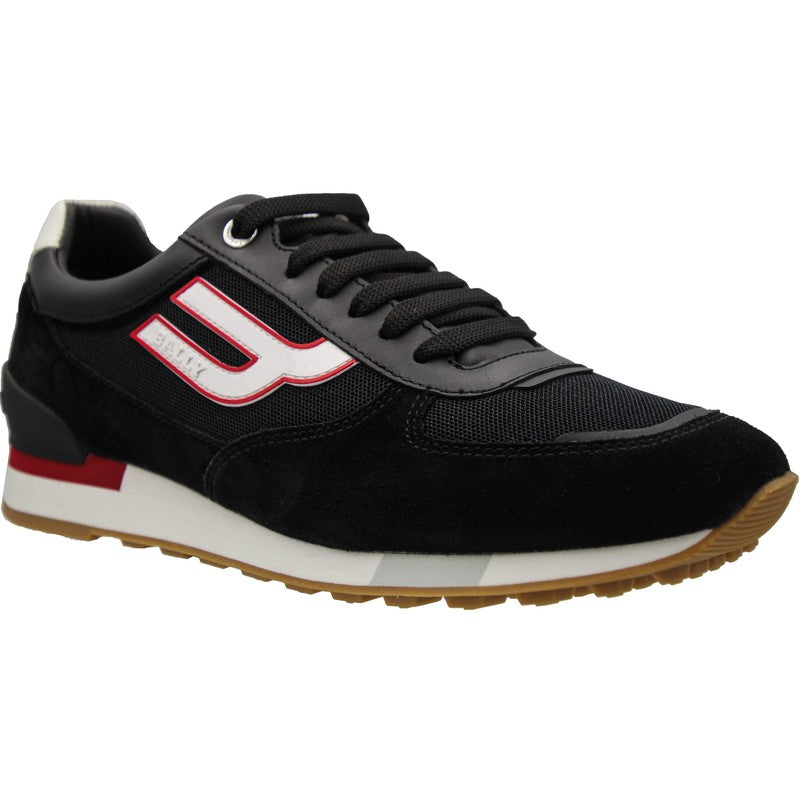 Men's GISMO Plain Calf Leather Sneaker, Black/White - Krush Clothing