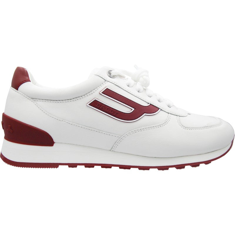 Men's GISMO Plain Calf Leather Sneaker, White - Krush Clothing