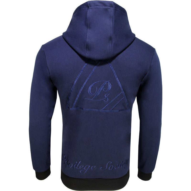 Premium 40 Below Velour Logo Hoodie PS9230201 , Navy / Red - Krush Clothing