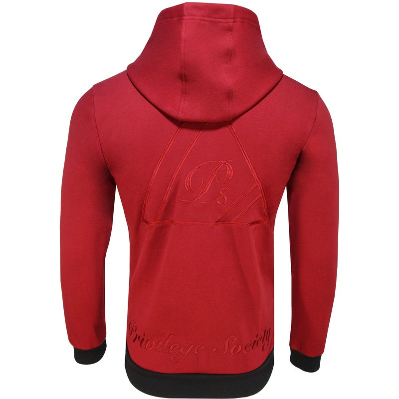 Premium 40 Below Velour Logo Hoodie PS9230201 , Red / Black - Krush Clothing